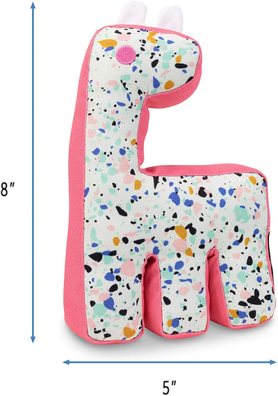 Now House for Pets by Jonathan Adler Canvas Terrazzo Giraffe Chew Toy