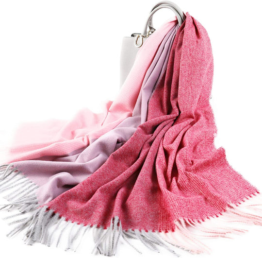 PINCTROT Chunky Large Blanket Scarf for Men Women Warm Cozy Plaid Tartan Wrap Super Soft Shawl Cape