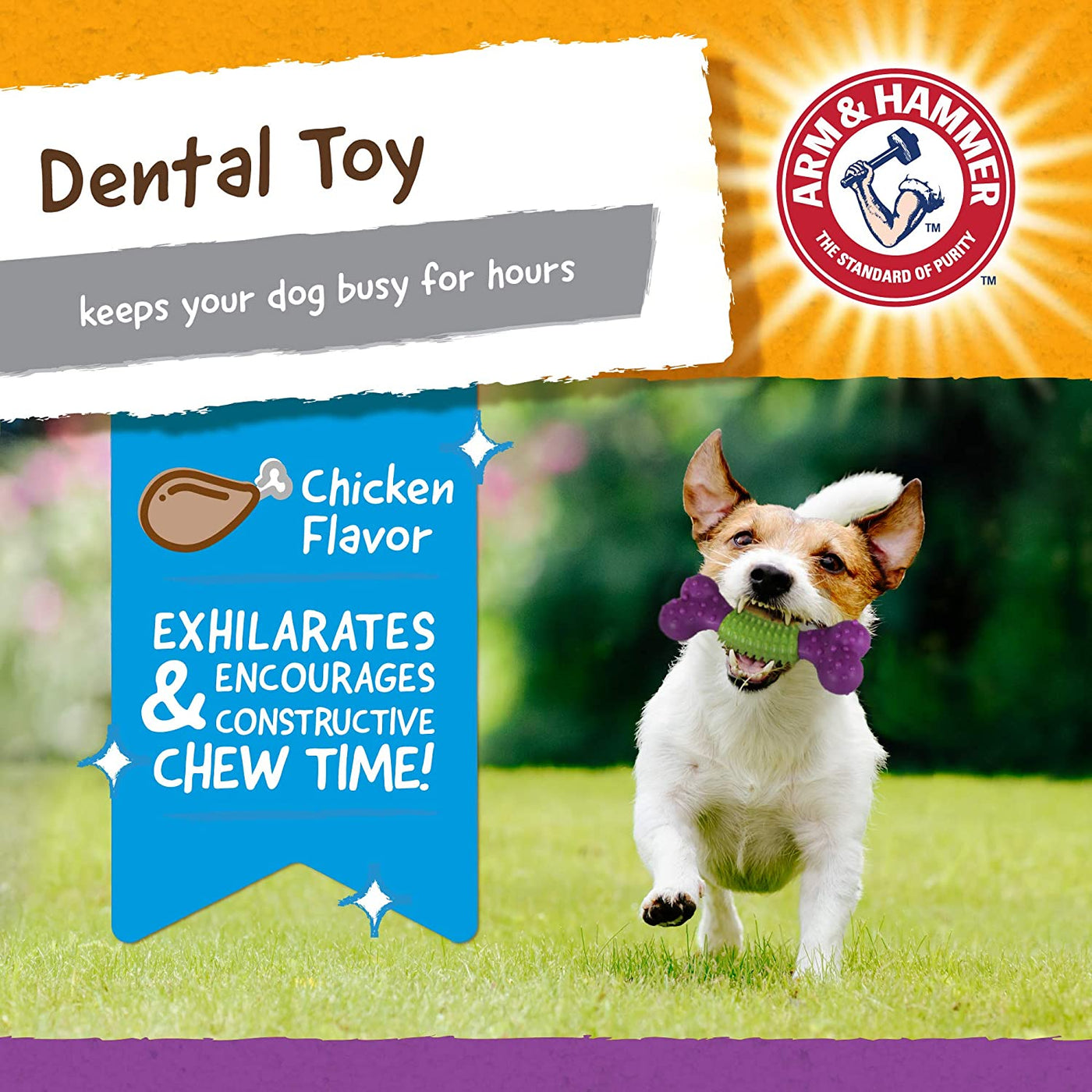 Arm & Hammer Nubbies Dental Toys T-Rex Dental Chew Toy for Dogs | Best Dog Chew Toy for Moderate Chewers | Reduces Plaque & Tartar Buildup Without Brushing
