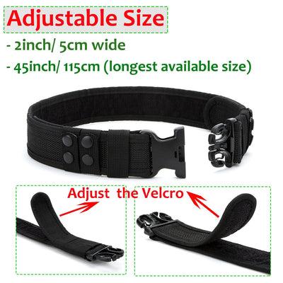 Yahill Security Tactical Belt Combat Gear Adjustable Heavy Duty Police Military Equipment Accessories for Sports Outdoor