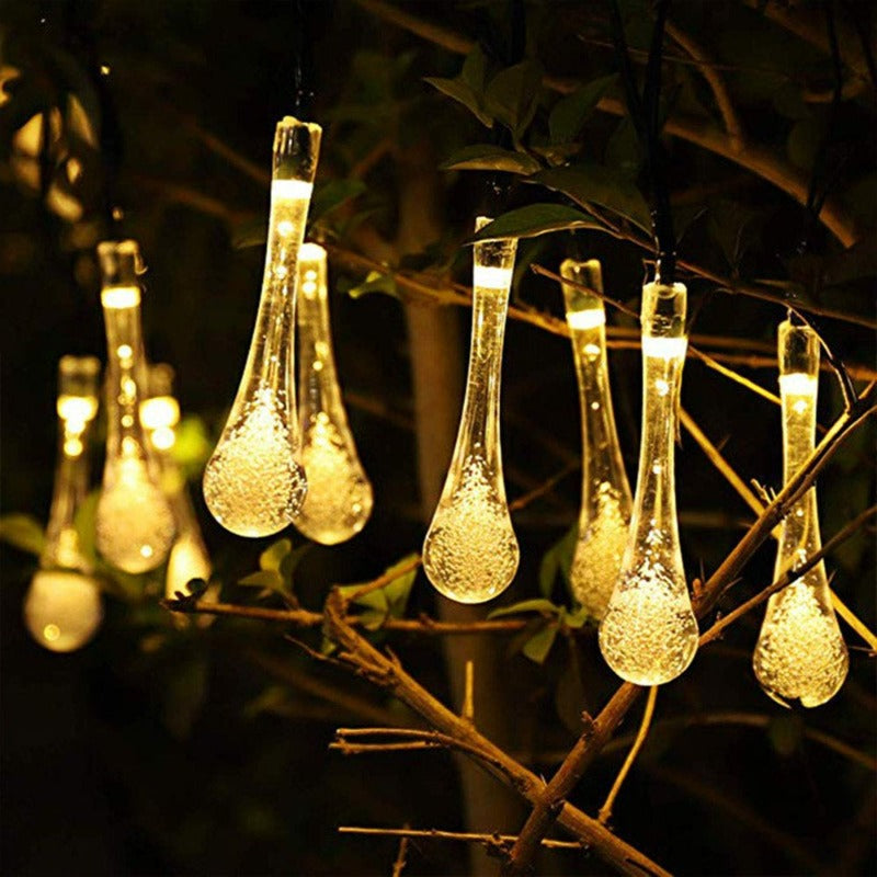 30 LED 21Ft Crystal Solar String Lights Outdoor, Waterproof, 2 Modes, Solar Powered  for Garden 