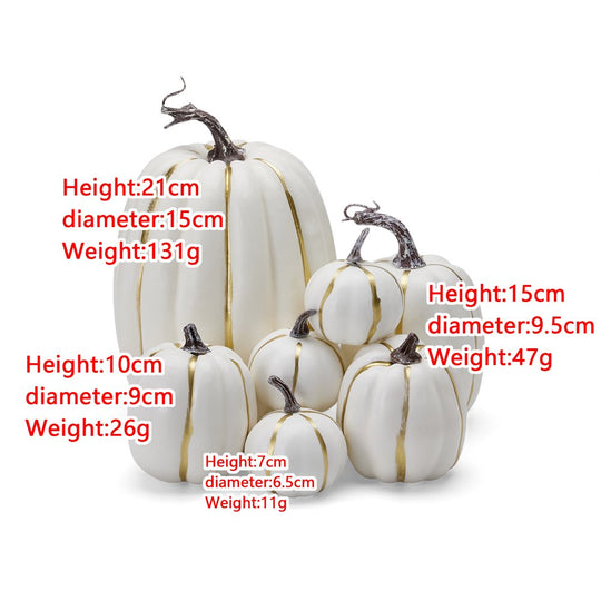 7Pcs Thanksgiving Artificial Pumpkin Home Decoration Sets, Artificial Vegetables Pumpkin for Fall Halloween Home Decor