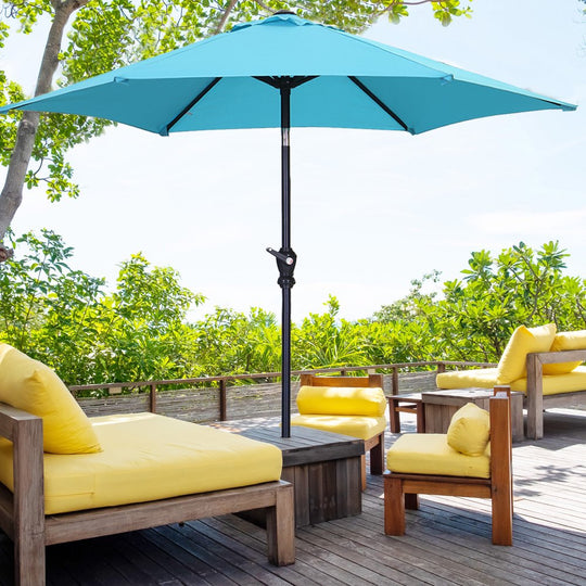 7.5FT Patio Umbrella with Push Button Tilt and Crank