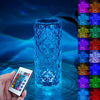 Crystal Lamp, Rose Diamond Table Lamp, 16 Colors RGB With Touch And Remote Control, USB Rechargeable Decorative Acrylic Rays lamp, Christmas decorations, Atmosphere Light for Living Room, Bedroom, Bar