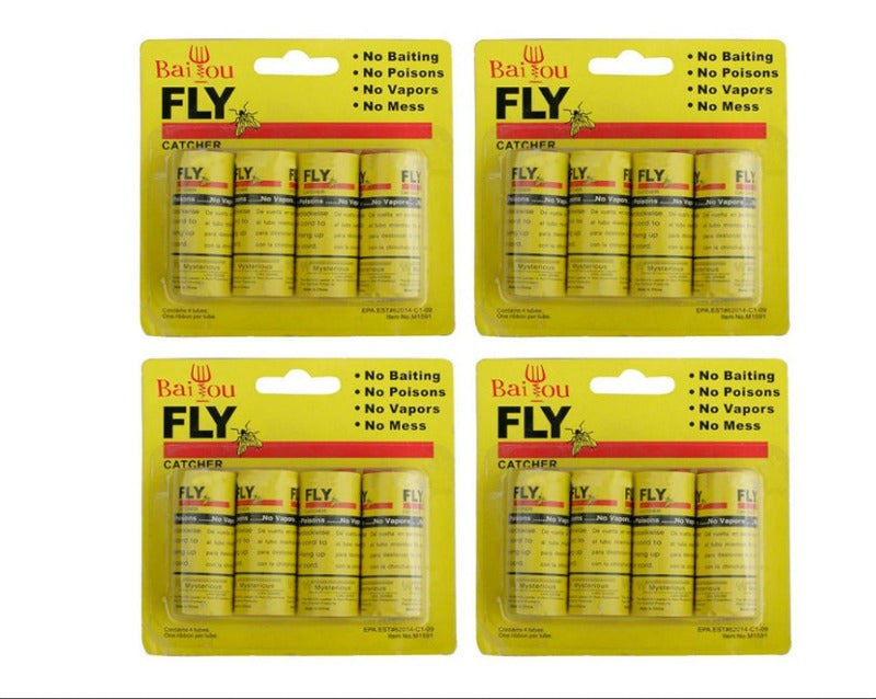 16 Pieces Fly Paper Strips, Fly Catcher Trap, Fly Ribbon, Fly Bait, Fly Trap, Super Value