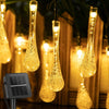 30 LED 21Ft Crystal Solar String Lights Outdoor, Waterproof, 2 Modes, Solar Powered  for Garden 