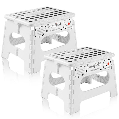  Set of 2 - 9"Collapsible Foot Stool  With Handles for Kids and Adults