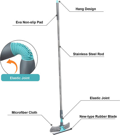  2 in 1 Window Cleaning Tool Kit with Extension Pole