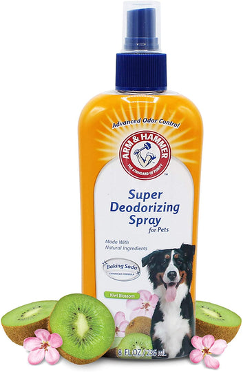Arm & Hammer for Pets Super Deodorizing Spray for Dogs | Best Odor Eliminating Spray for All Dogs & Puppies | Fresh Kiwi Blossom Scent That Smells Great, 8 Ounces