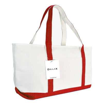 23" Large Heavy Duty 24 Oz. Cotton Canvas Shopping Tote Bag 