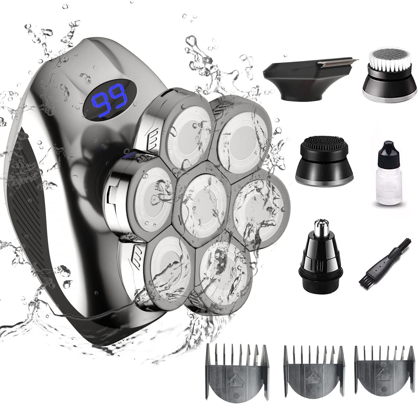 7D  Wet & Dry Rotary Heads Shaver