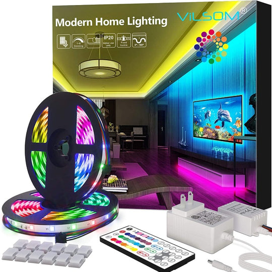 RGB LED Strip Lights - 2 Rolls (25-32.8ft each)