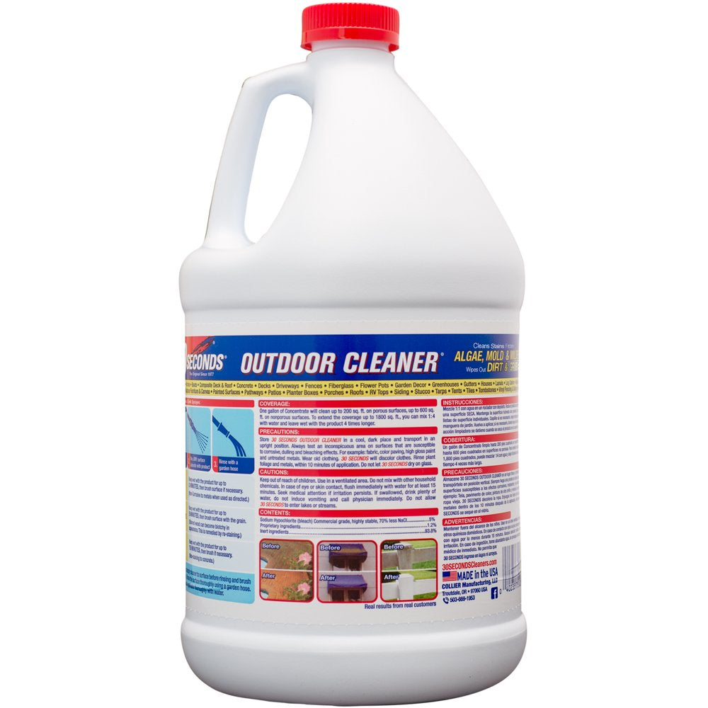 30 SECONDS Outdoor Cleaner for Stains from Algae, Mold and Mildew 1 Gallon