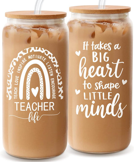 Teacher Appreciation Gifts, Best Teacher Gifts, Teacher Birthday Gifts, Back to School Gifts, Funny Gift for Teacher, Teacher Gift Ideas - 18 oz Teacher Can Glass(Teacher 1)