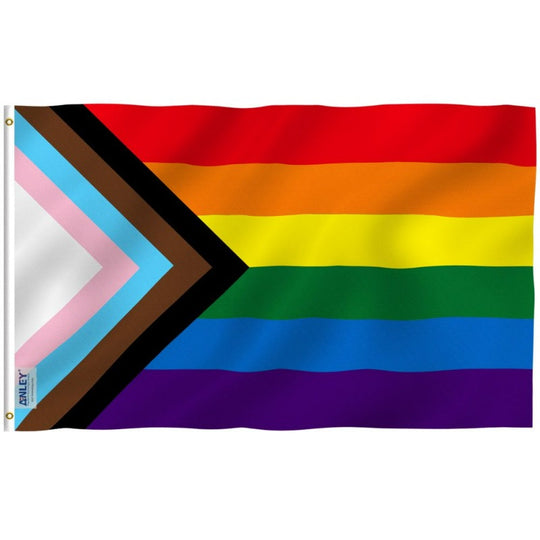 3X5 Feet Progress Pride Flag - Rainbow Transgender/ Lesbian/LGBT/Flag Polyester