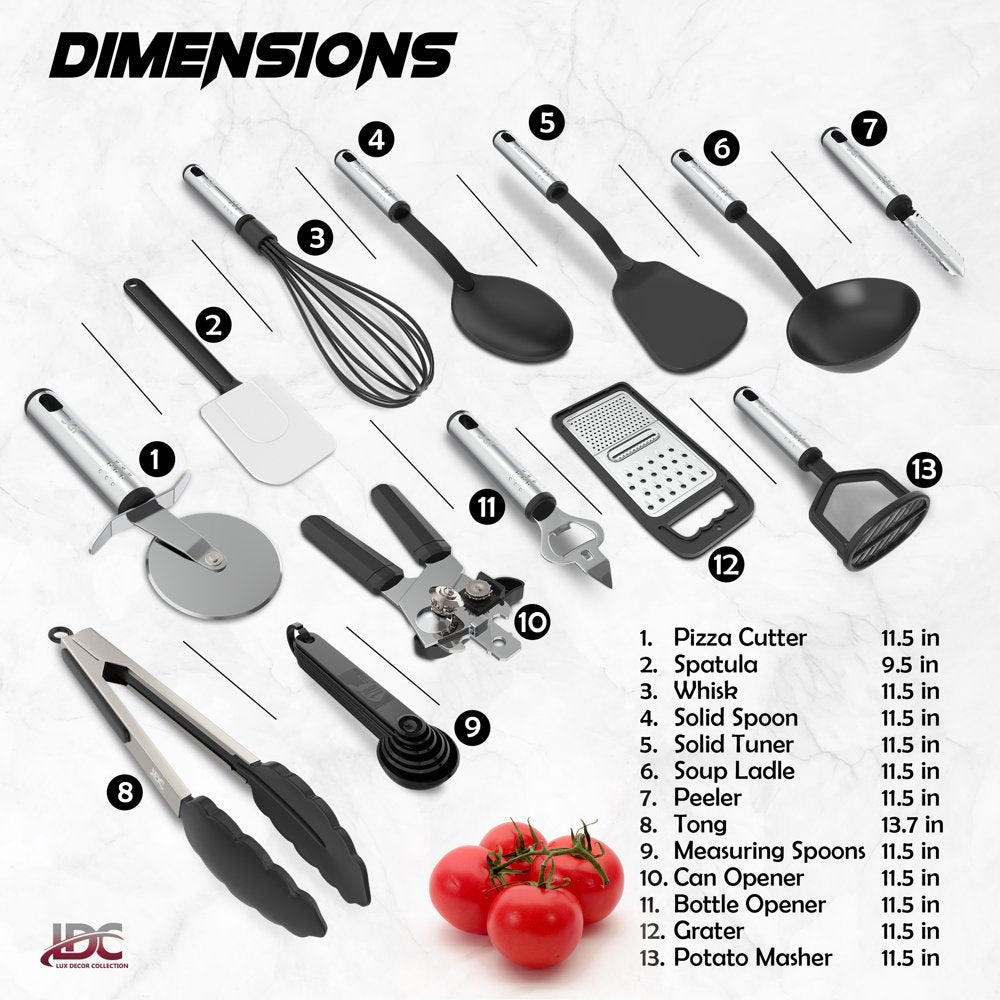 23 Piece Collection of Cooking Utensils - Nylon Cookware Set