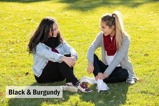 Funky Junque’s Beanies Matching Ribbed Winter Warm Cable Knit Infinity Scarf