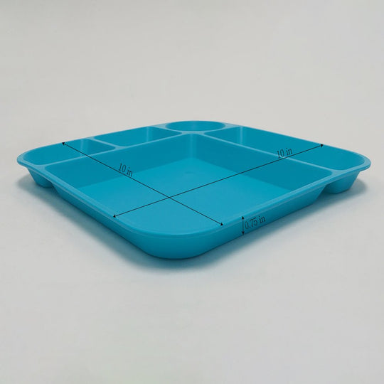 24 Piece Plastic Square Blue Dinnerware Set (Service for 4)
