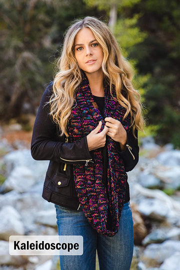 Funky Junque’s Beanies Matching Ribbed Winter Warm Cable Knit Infinity Scarf