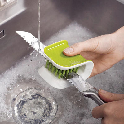 Knife and Cutlery Bristle Brush Scrub Cleaner
