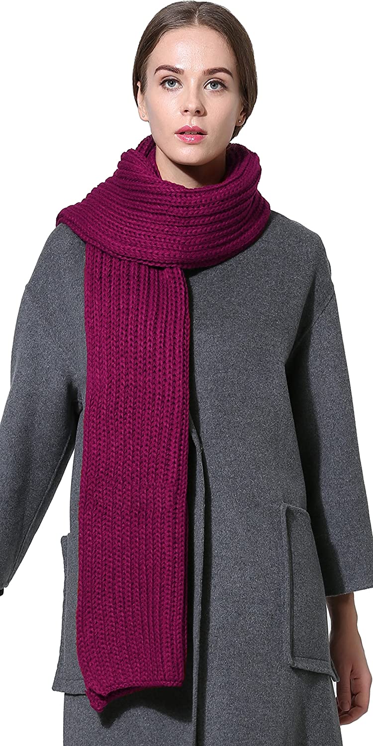 Women Men Winter Thick Cable Knit Wrap Chunky Warm Scarf