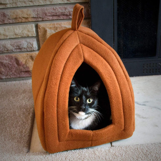 Plush Cozy Kitty Igloo Bed