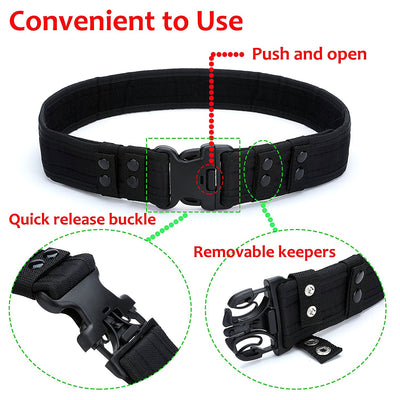 Yahill Security Tactical Belt Combat Gear Adjustable Heavy Duty Police Military Equipment Accessories for Sports Outdoor