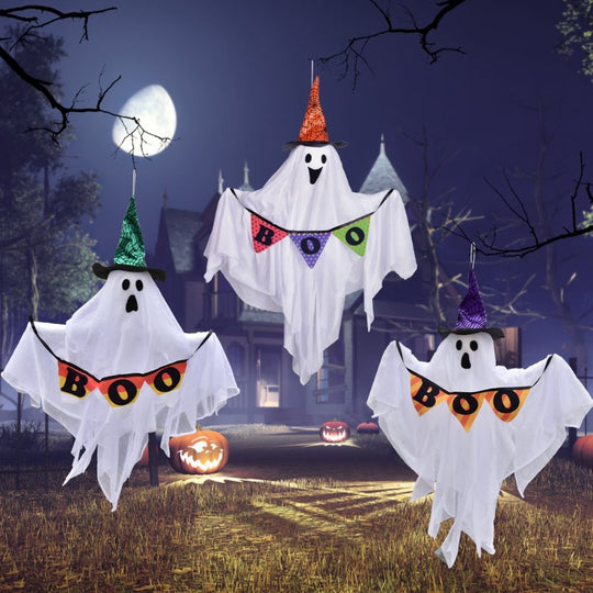 3 Pack Halloween Ghost Decorations