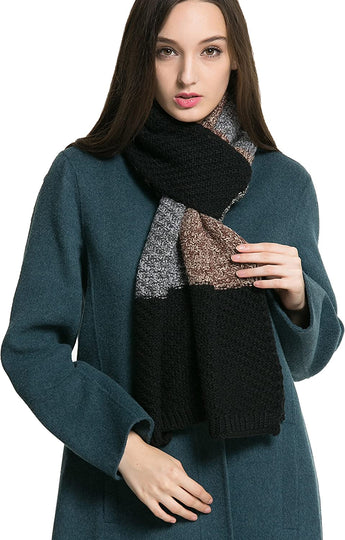 Women Men Winter Thick Cable Knit Wrap Chunky Warm Scarf