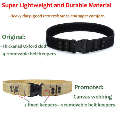 Yahill Security Tactical Belt Combat Gear Adjustable Heavy Duty Police Military Equipment Accessories for Sports Outdoor