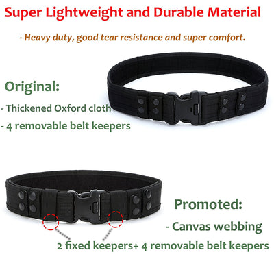 Yahill Security Tactical Belt Combat Gear Adjustable Heavy Duty Police Military Equipment Accessories for Sports Outdoor