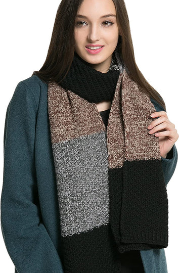Women Men Winter Thick Cable Knit Wrap Chunky Warm Scarf