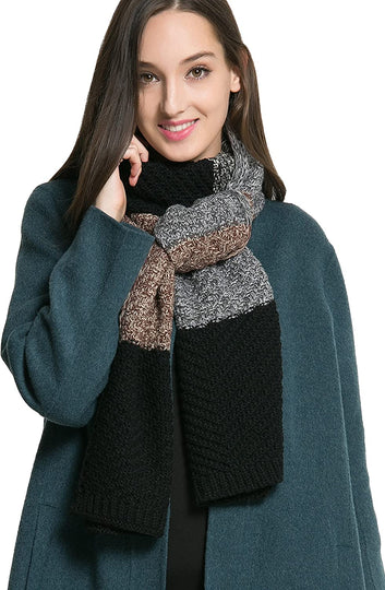 Women Men Winter Thick Cable Knit Wrap Chunky Warm Scarf