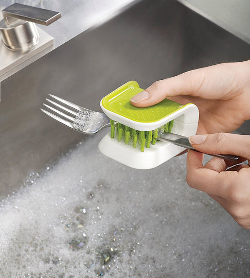 Knife and Cutlery Bristle Brush Scrub Cleaner