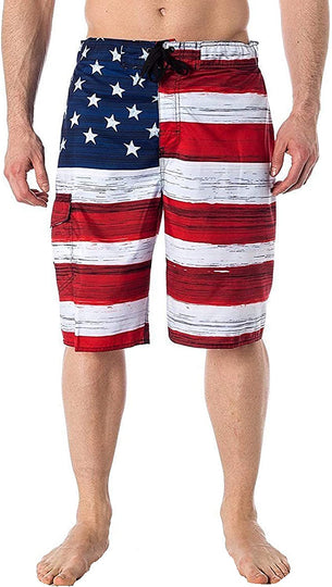  Men's American Flag Inspired Board Shorts