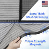 Magnetic Screen Door Heavy-Duty Reinforced Hands-Free Mesh Curtain, Pet-Friendly, Keeps Out Bugs
