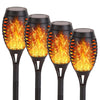 4 Pack Solar Torch Lights with Flickering Flame Outdoor, Waterproof Dancing Flickering Flame Torch Light, LED Outdoor Landscape Decoration Light for Garden Patio Pathway, Auto On/Off Dusk to Dawn