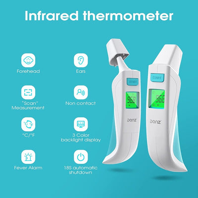 Digital Forehead and Ear Thermometer for Baby, Kids & Adults with Fever Alarm