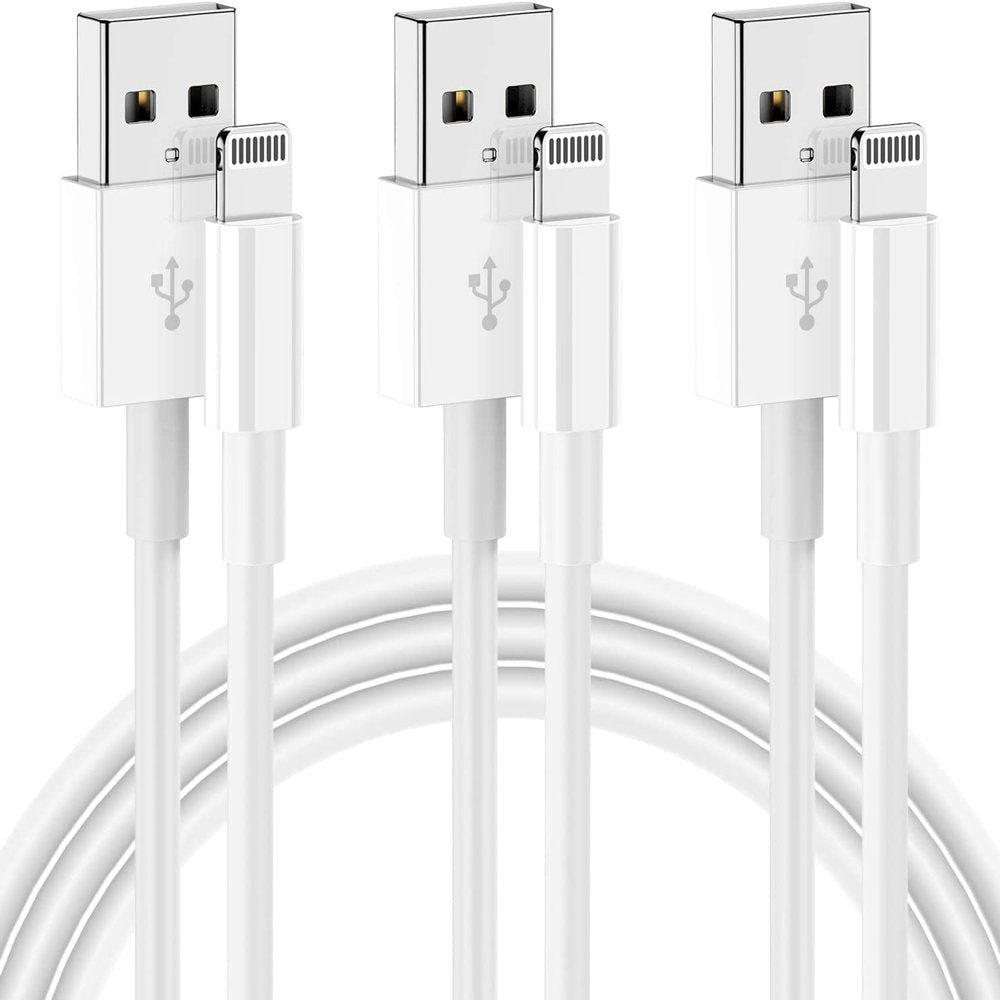 3 Pack Iphone Charger Cables 6Ft, [Apple Mfi Certified - USB a to Lightning Cable