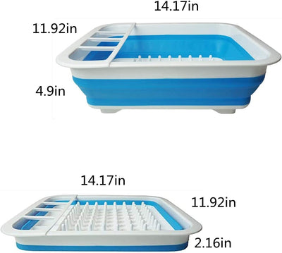 Collapsible Dish Drying Rack with Drainer Board