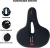  Comfortable Bike Seat for Men Women - Wide Bike Saddle with Dual Shock-Absorbing Balls, Waterproof and Anti-Slip Hollow Foam Bicycle Seat Universal Fit for Indoor/Outdoor Bikes