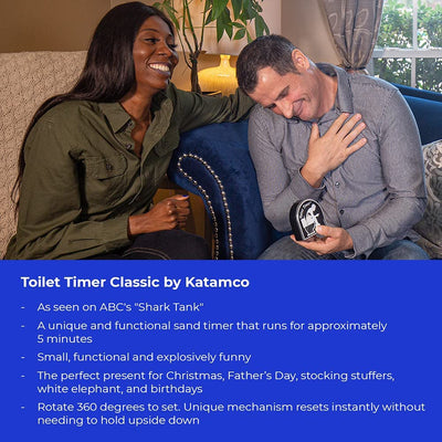 Toilet Timer by Katamco (Classic), Funny Gift for Men, Husband, Dad, Fathers Day, Birthday, Christmas Stocking Stuffer