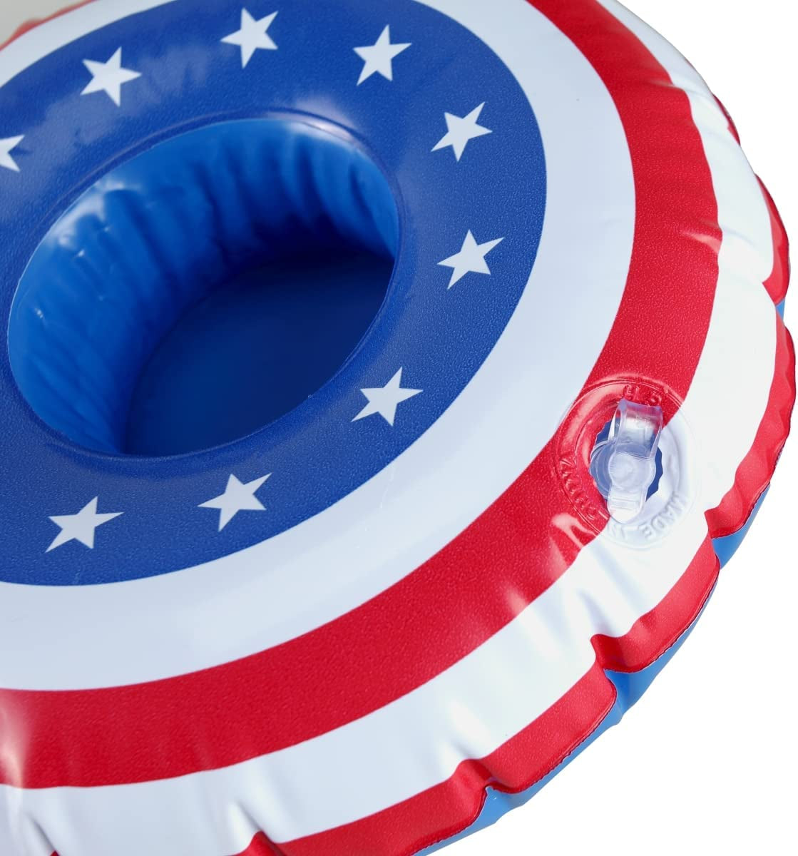  Inflatable Patriotic Pool Drink Holders Drink Floaties,USA American Flag Inflatable Floating Drink Cup Holder,4th of July Party Supplies,3Pcs