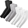 4 Pairs UV Sun Protection Arm Sleeves for Men & Women - UPF 50 Sports Compression Cooling Arm Sleeves