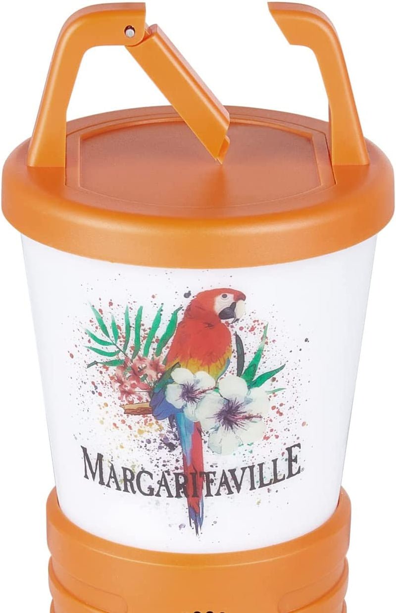 Margaritaville Light The Way Lantern Wireless Speaker with 3 Multicolored LED Light Modes, Waterproof Bluetooth Speaker, 5 Hours of Playtime, Table Lamp Outdoor Speaker with True Wireless Pairing