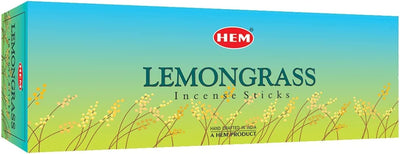 HEM Lemongrass Incense Sticks - Pack of 6 (20 Sticks Each) Scented Sticks for Relaxing & Meditation