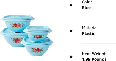 Pioneer Woman 8 Piece Food Storage Bowl Set