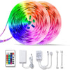 32.8ft LED Strip Lights, Waterproof & RGB Color Changing with Remote Control