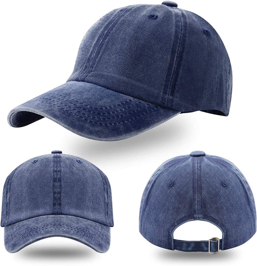 5 Pieces Unisex Cotton Vintage Baseball Cap Low Profile Unstructured Baseball Hat Washed Distressed Twill Adjustable Dad Hat