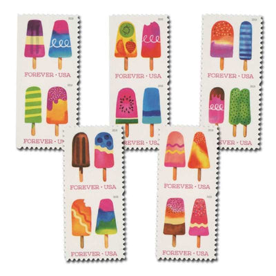 USPS FROZEN TREATS Forever Stamps (2018) - Book of 20 Postage Stamps